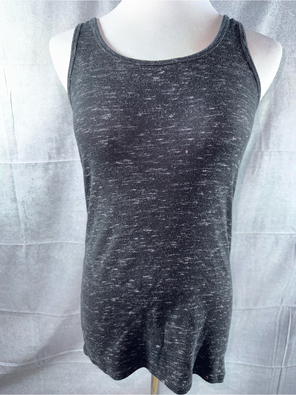 2945-Merona Black Heathered Tank Top